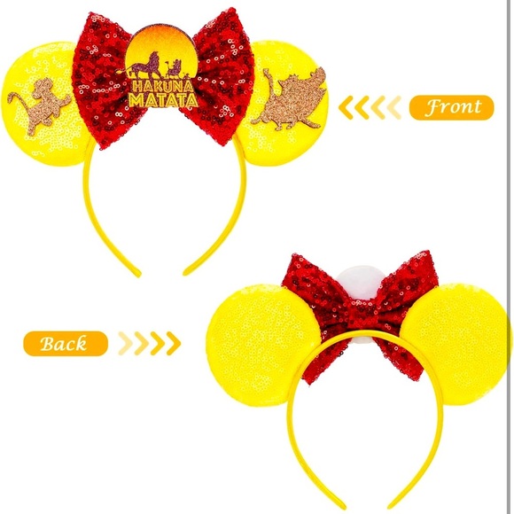 Women’s Disney Inspired Handmade Hakuna Matata Minnie Ears - NWOT - Picture 5 of 5